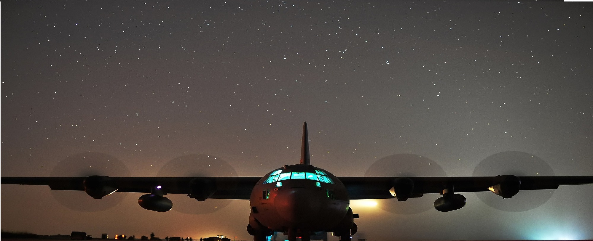 RAF C130J at night, this aircraft will soon be in service with the Royal New Zealand Air Force, RNZAF